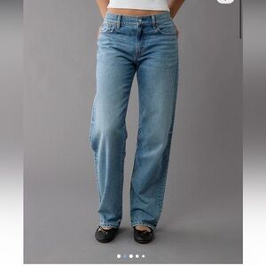 NEW American Eagle Ex-Boyfriend Jean Low Rise Strigid 4 Regular 27 waist